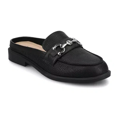 Journee Collection Womens Round Closed Toe Loafers In Black