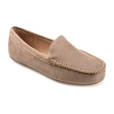 Journee Collection Halsey Womens Round Loafers In Neutral
