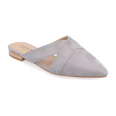 Journee Collection Giada Womens Round Mules In Gray