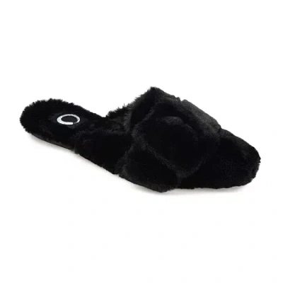 Journee Collection Eara Womens Slip-on Slippers In Black