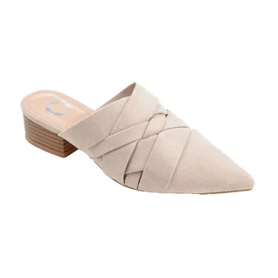 Journee Collection Kalida Womens Pointed Mules In Sand