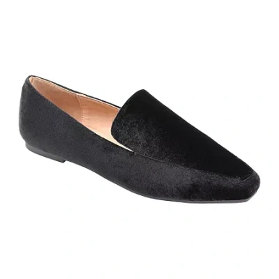 Journee Collection Silas Womens Square Closed Toe Loafers In Black