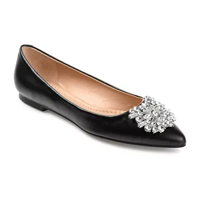 Journee Collection Renzo Womens Pointed Ballet Flats In Black