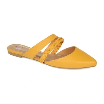 Journee Collection Olivea Womens Pointed Slip-on Shoe In Yellow