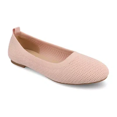 Journee Collection Maryann Womens Round Closed Toe Ballet Flats In Pink