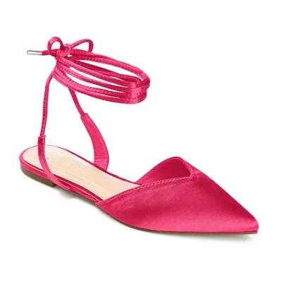 Journee Collection Theia Womens Pointed Ballet Flats In Pink