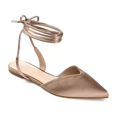 Journee Collection Theia Womens Pointed Ballet Flats In Gold