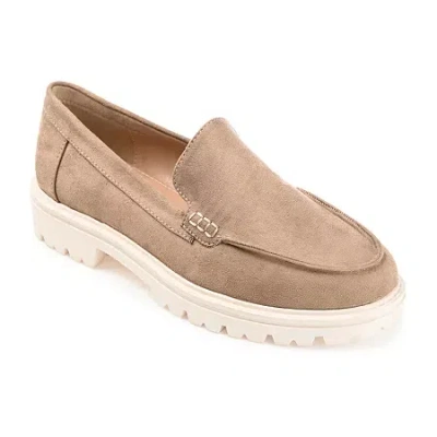 Journee Collection Erika Womens Pointed Loafers In Nude