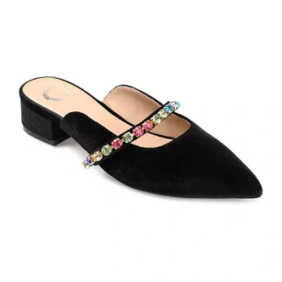 Journee Collection Jewel Womens Pointed Closed Toe Mules In Black