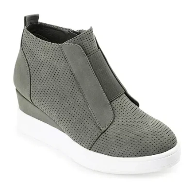 Journee Collection Womens Clara Wedge Sneaker In Green