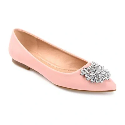 Journee Collection Renzo Womens Pointed Ballet Flats In Pink