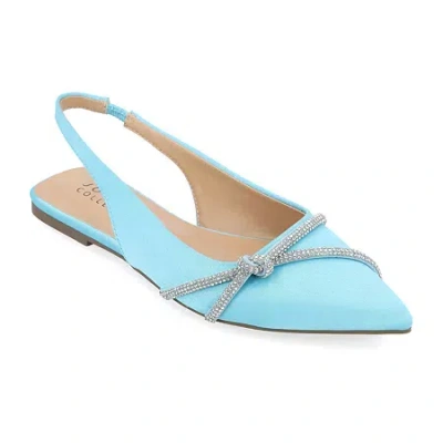Journee Collection Rebbel Womens Pointed Closed Toe Ballet Flats In Blue