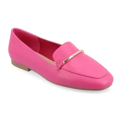 Journee Collection Wrenn Womens Moc Closed Toe Loafers In Pink