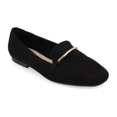 Journee Collection Wrenn Womens Moc Closed Toe Loafers In Black