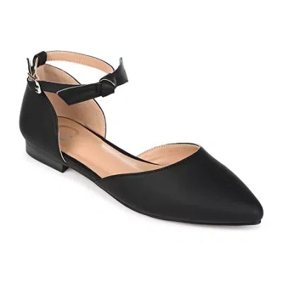Journee Collection Vielo Womens Pointed Closed Toe Ballet Flats In Black
