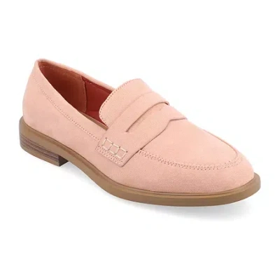 Journee Collection Raichel Womens Moc Closed Toe Loafers In Pink
