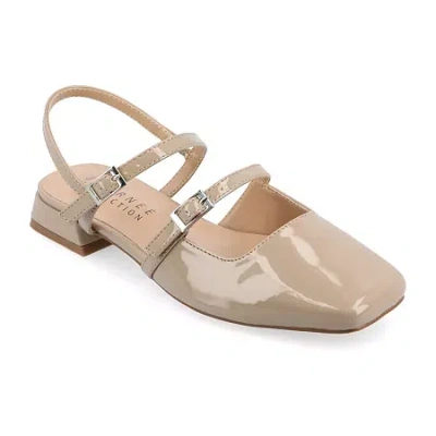 Journee Collection Gretchenn Womens Square Closed Toe Mary Jane Shoes In Neutral