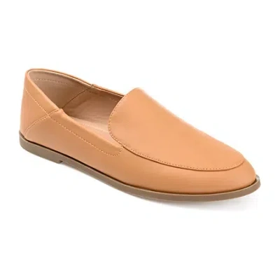 Journee Collection Corinne-wd Womens Moc Closed Toe Loafers-wide Width In Brown
