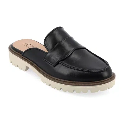 Journee Collection Miycah Womens Moc Closed Toe Slip-on Shoe In Black