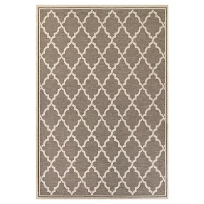 Couristan Ocean Port Indoor/outdoor Rectangular Rug In Gray