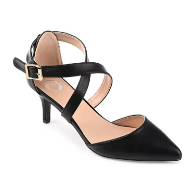Journee Collection Womens Riva Strap Pumps In Black