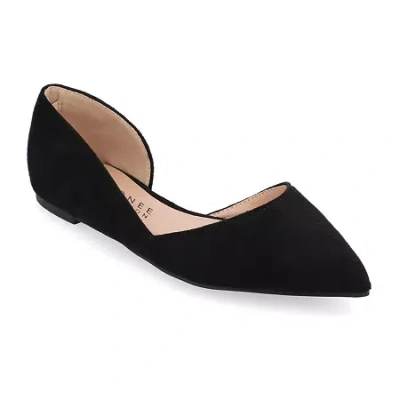 Journee Collection Ester Womens Pointed Ballet Flats In Black