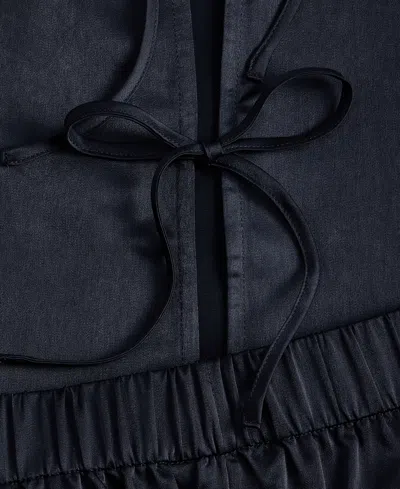 Macy's State Of Day Women's 2-piece Short-sleeve Top And Pants Pajama Set,  Exclusive In Black