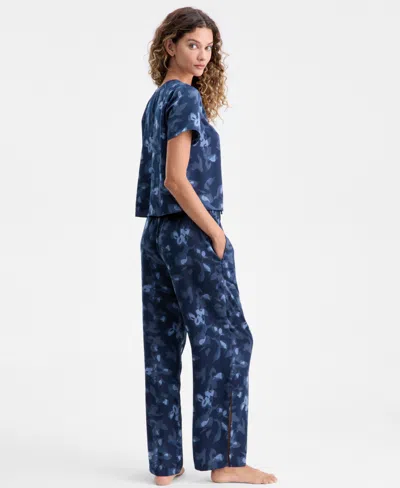 Macy's State Of Day Women's 2-piece Short-sleeve Top And Pants Pajama Set,  Exclusive In Multi