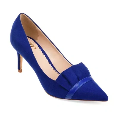 Journee Collection Womens Marek Heeled Pump In Blue