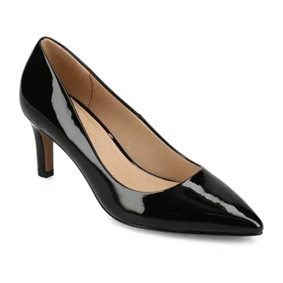 Journee Collection Scylee Womens Pointed Stiletto Heel Pumps In Black