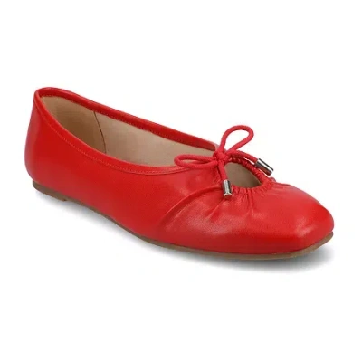 Journee Collection Callee Womens Square Ballet Flats In Red