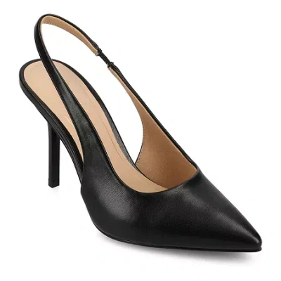 Journee Collection Elenney Womens Pointed Closed Toe Stiletto Heel Pumps In Black