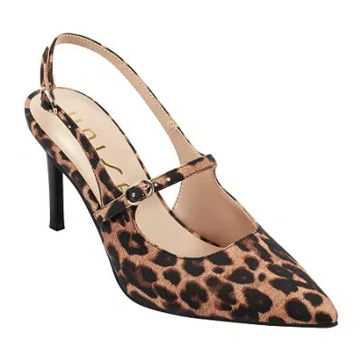 Unisa Mikali Womens Pointed Closed Toe Stiletto Heel Pumps In Animal Print