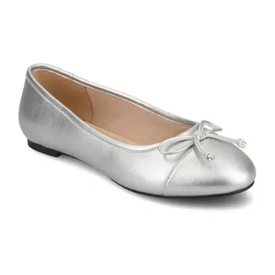 Journee Collection Kaiah Womens Cap Closed Toe Ballet Flats In Animal Print