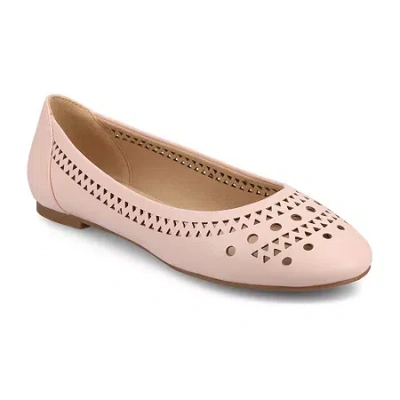 Journee Collection Kamrah Womens Round Closed Toe Ballet Flats In Pink