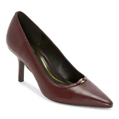Liz Claiborne Interval Womens Pointed Closed Toe Stiletto Heel Pumps In Red
