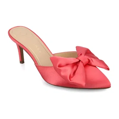 Journee Collection Tiarra Womens Pointed Closed Toe Stiletto Heel Pumps In Pink