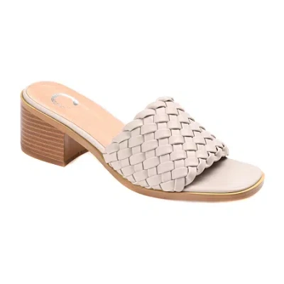 Journee Collection Fylicia Womens Round Mules In Gold