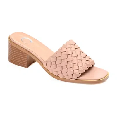 Journee Collection Fylicia Womens Round Mules In Nude
