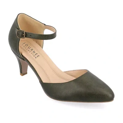 Journee Collection Bettie Womens Pointed Closed Toe Stiletto Heel Pumps In Green