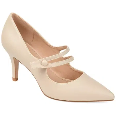 Journee Collection Sidney Womens Pointed Closed Toe Stiletto Heel Pumps In Neutral