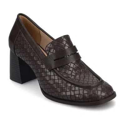 Journee Collection Womens Square Closed Toe Loafers In Multi