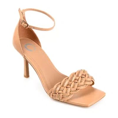 Journee Collection Mabella Womens Round Open Toe Stiletto Heel Pumps In Multi