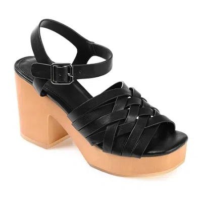 Journee Collection Womens Addisyn Heeled Sandals In Black