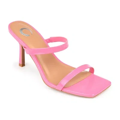 Journee Collection Brie Womens Open Toe Stiletto Heel Pumps In Pink