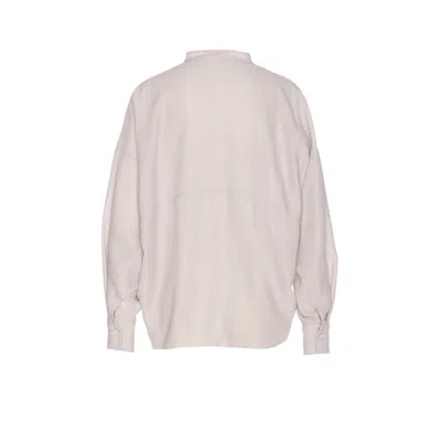 Brunello Cucinelli Women Silk Stretch Satin Blouse In Neutral