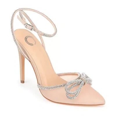 Journee Collection Gracia Womens Pointed Closed Toe Stiletto Heel Pumps In Pink