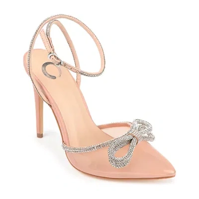 Journee Collection Gracia Womens Pointed Closed Toe Stiletto Heel Pumps In Pink