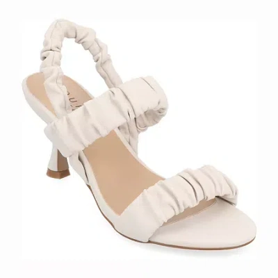 Journee Collection Womens Amaree Heeled Sandals In White