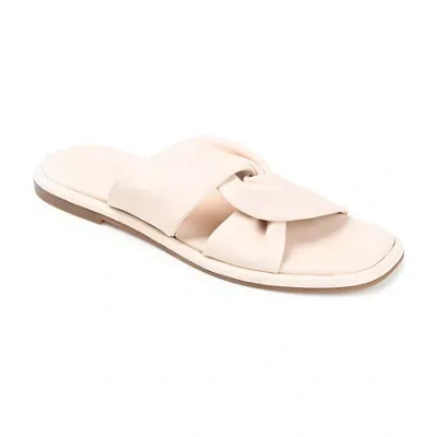 Journee Signature Womens Kanndice Flat Sandals In Neutral